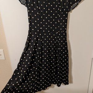 H&M Black and White Polka-Dot Dress Size 4
